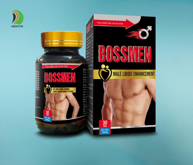 Thực phẩm tăng cường sinh lực, bảo vệ sức khỏe nam giới BOSSMEN (hộp 60 viên)