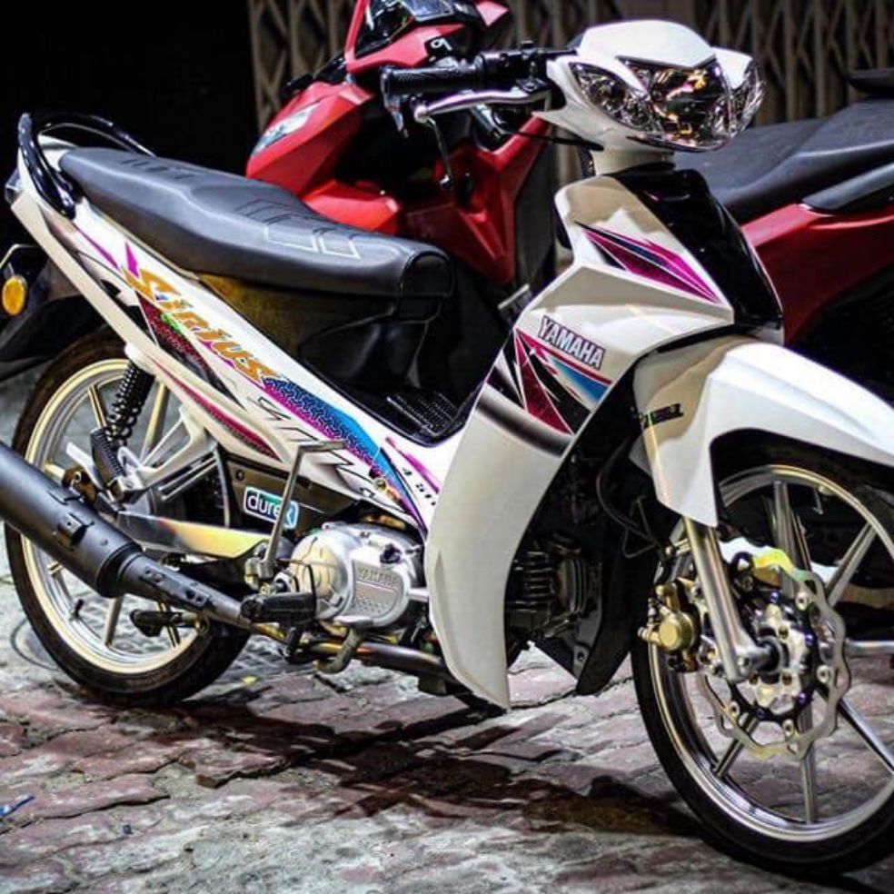 Tem xe siriut tem rời dán xe trắng cao cấp