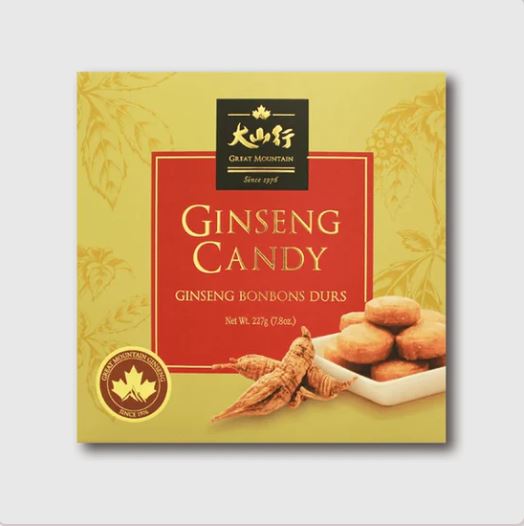 Kẹo Nhân Sâm Great Moutain Canada 227gr/ Hộp