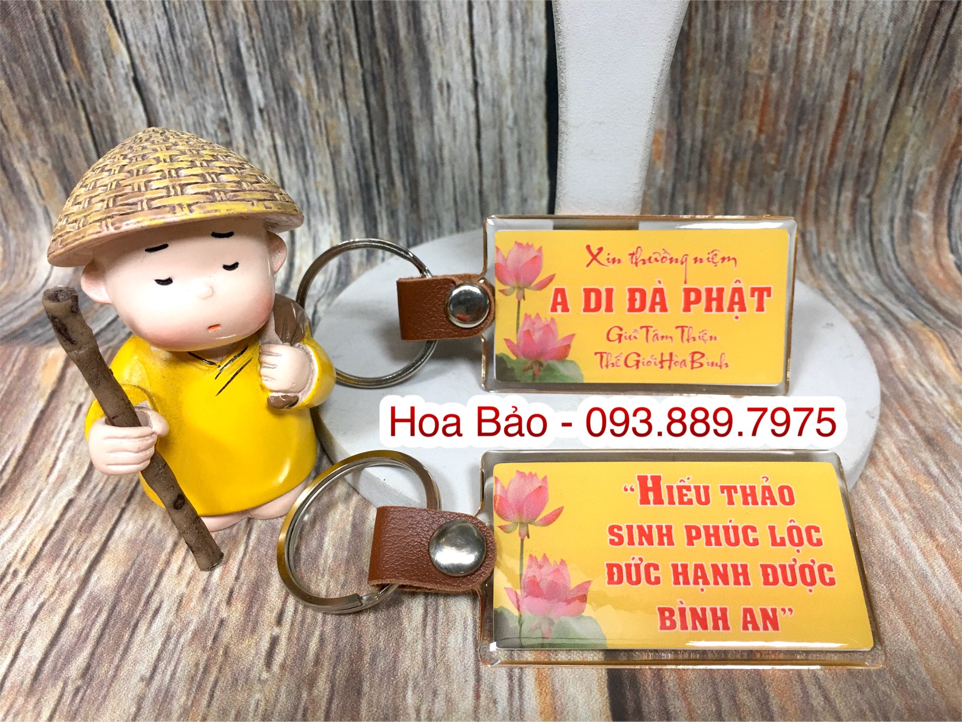 MÓC KHÓA CHỮ A DI ĐÀ PHẬT - SIÊU DỄ THƯƠNG