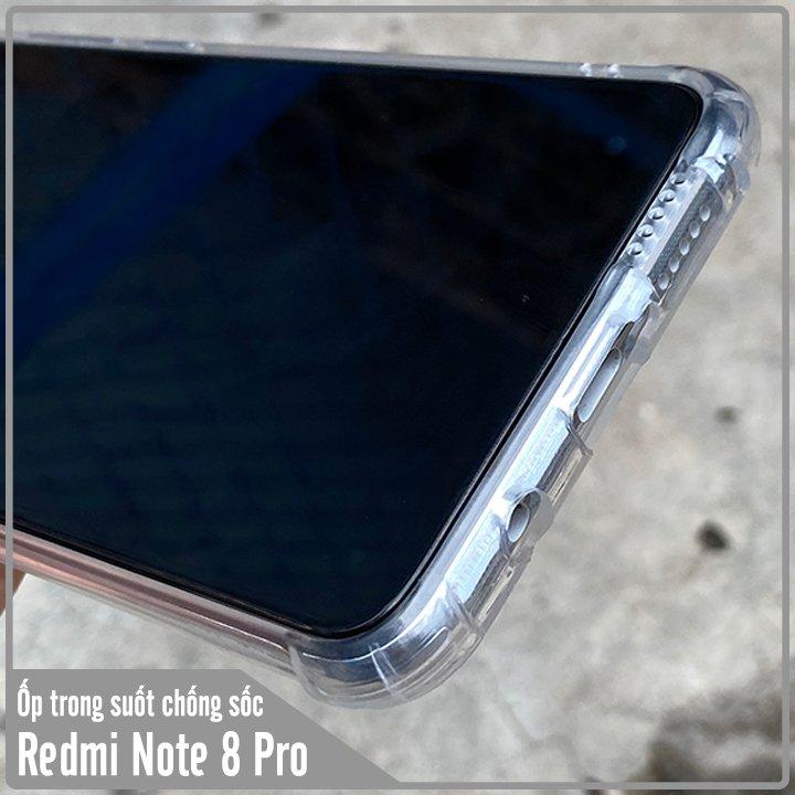 Ốp lưng cho Xiaomi Redmi Note 8 Pro trong suốt chống sốc 6D