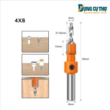 Mũi khoan 2 tầng bắt vít âm đầu cao cấp - Mũi khoan bắt vít âm đầu - Mũi khoan dấu vít tạo thẩm mĩ cao