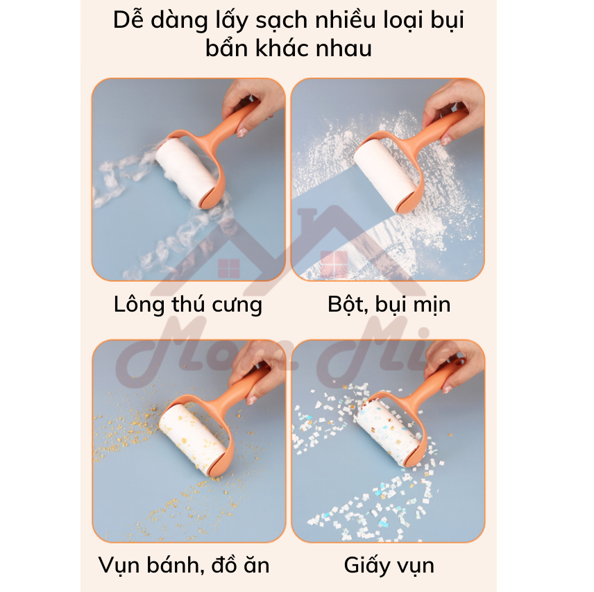 [Hcm]Dust Roller for Clothes, Sofas, Carpets, Shoes - Hair Dust Roller Paper - K017