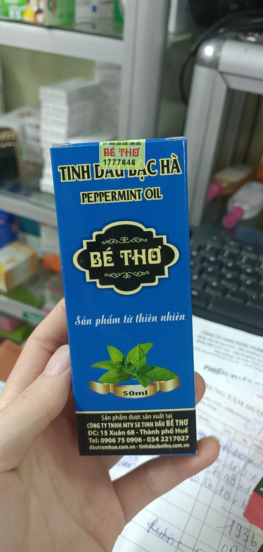 Tinh dầu bạc hà Bé Thơ 50ml