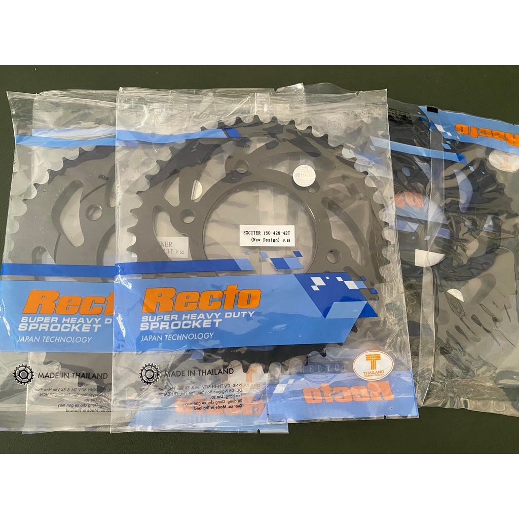 Nhông sên dĩa 10 li Exciter 135 nhông dĩa recto, sên đen recto