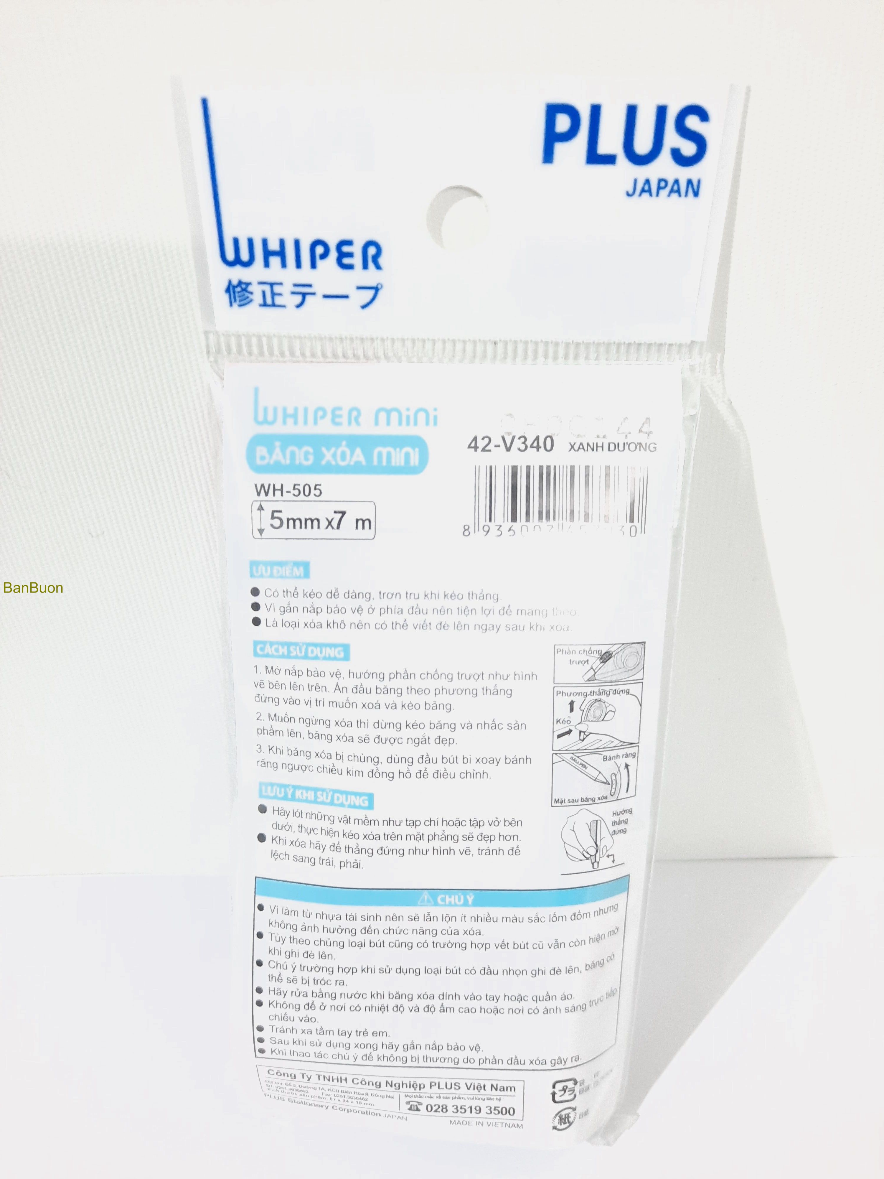 [ Loại tốt ] Bút phủ, băng xoá Plus WH 505, WH105T.