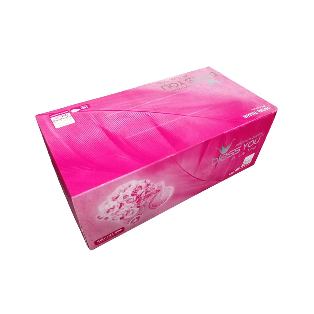 Khăn Giấy Lụa Bless You 2 Lớp Hộp 180 Tờ
