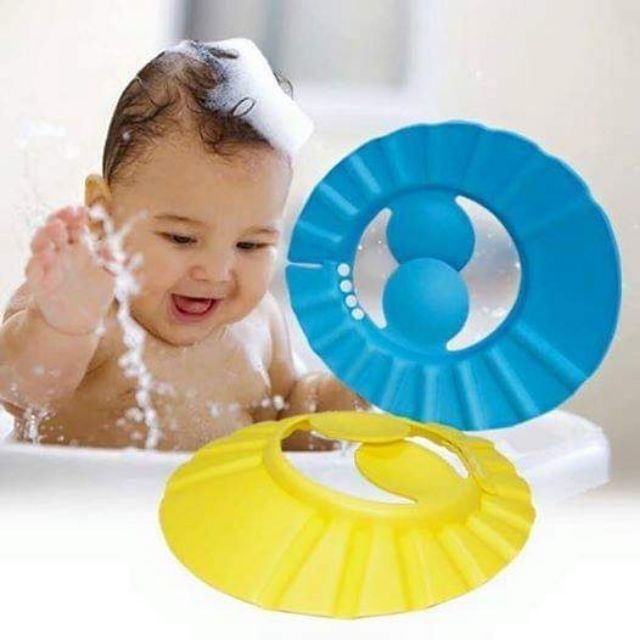 Mũ chắn nước, bịt tai cho bé gội đầu, cắt tóc
