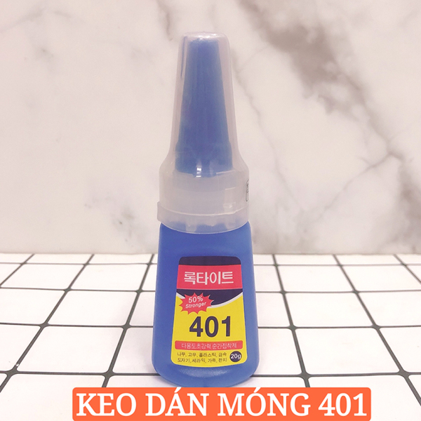 Keo 401 dán móng nail (20g) - Keo dán đa năng Hàn Quốc loại tốt chuyên dụng cho dân làm móng cao cấp