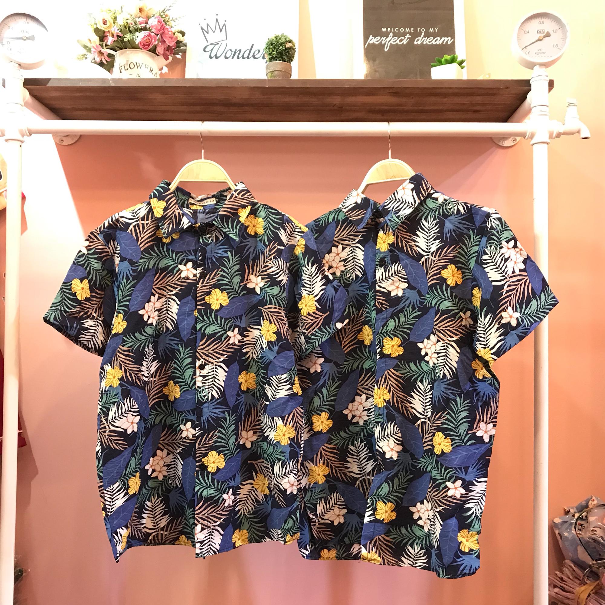 [HCM]Áo hoa lá cây Thái Lan Áo sơ mi vải kate - ALC06