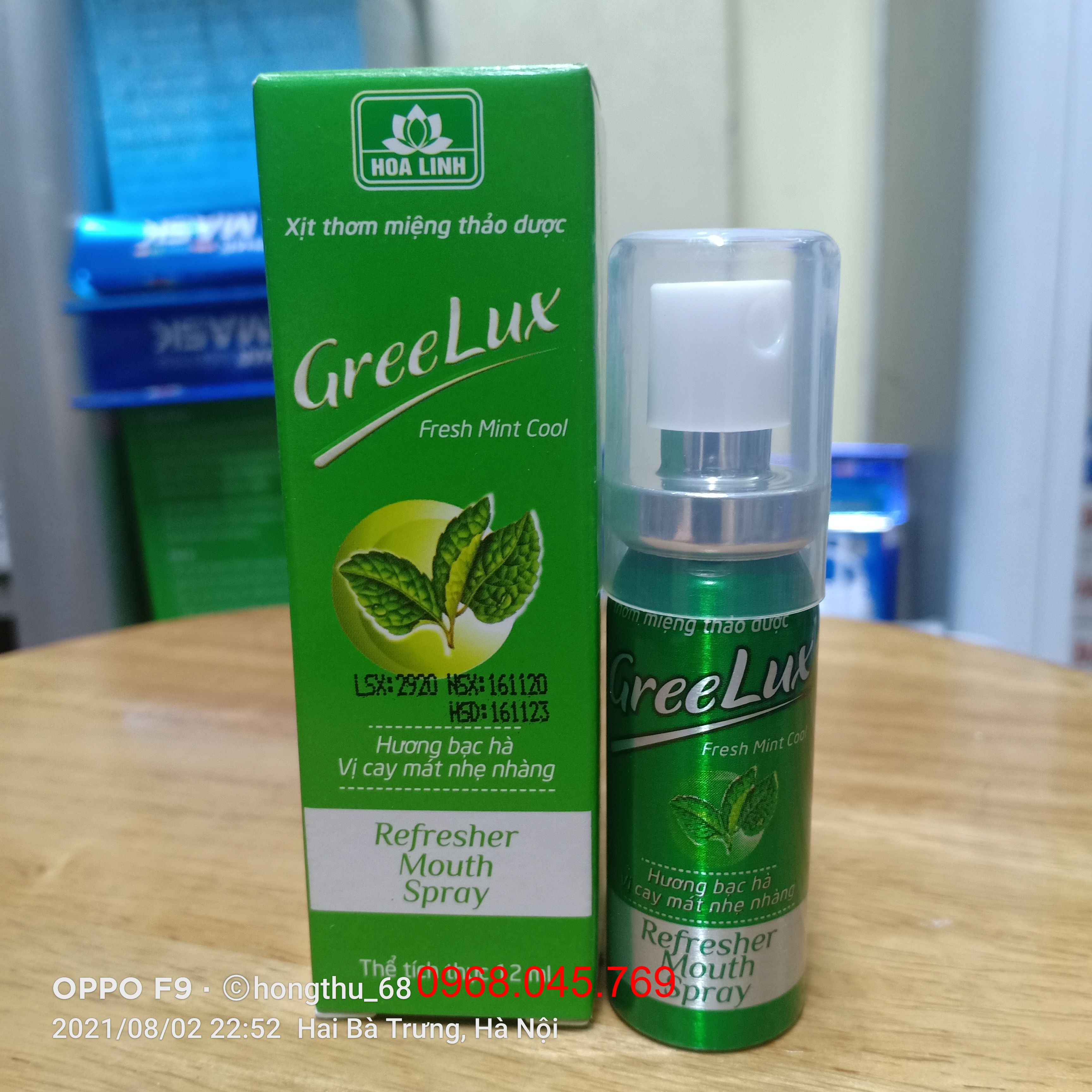 Greelux Xịt thơm miệng thảo dược lọ 12ml
