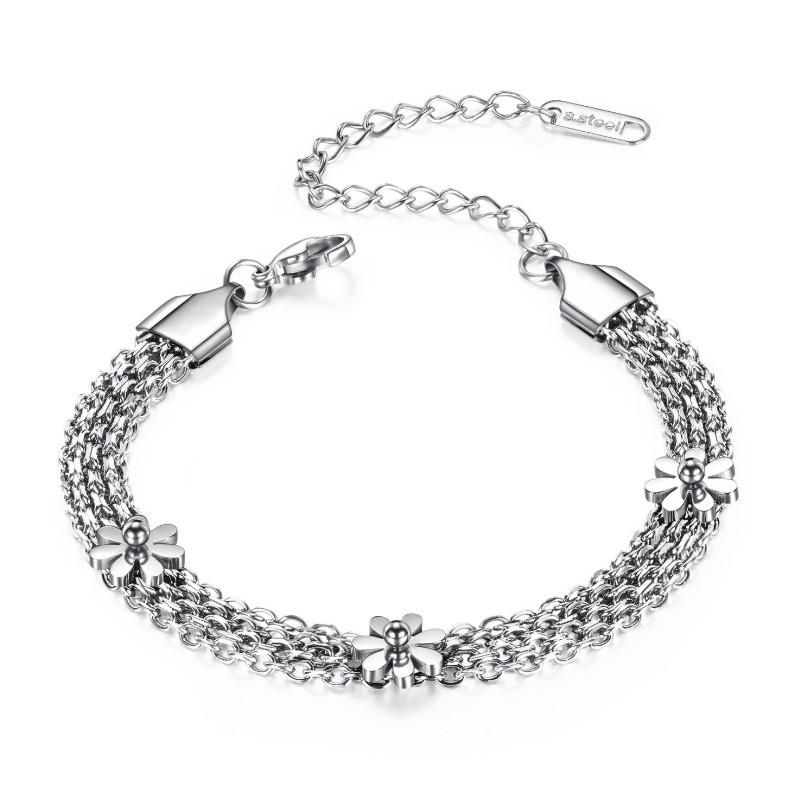 Lắc Tay Nữ Hoa Cúc Titan Ko Đen TT 2535