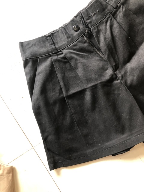 quần short nữ chất kaki chưn lưng kiểu nhật