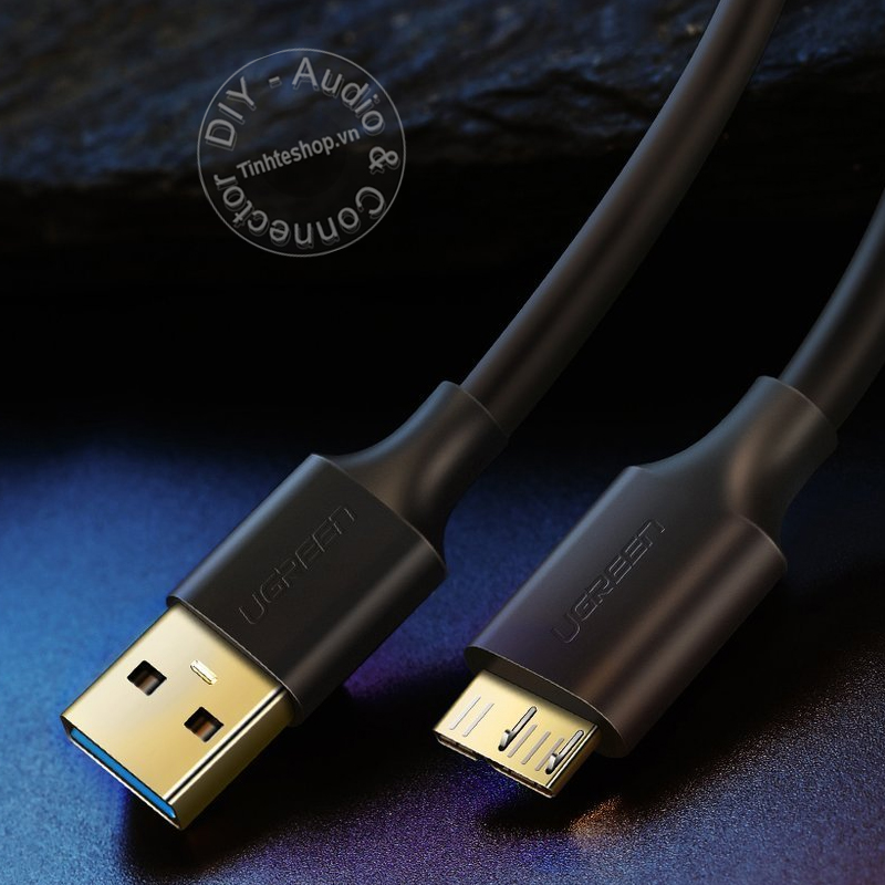 Cáp USB 3.0 cắm cho Ổ cứng di động 2.5'' Ugreen US130 0.25M đến 2M - Dây USB 3.0 AM sang Micro BM