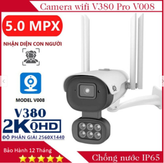 Camera wifi ngoài trời 5.0Mpx V380 Pro thumbnail
