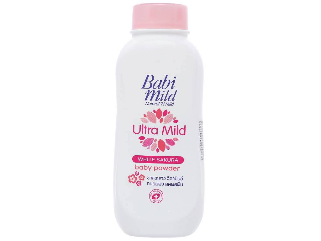 Phấn thơm trẻ em Babi Mild White Sakura 80g