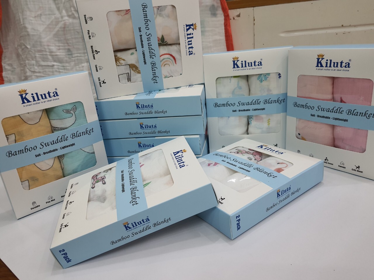 Combo khăn tắm - Set 2 khăn tắm xô cho bé