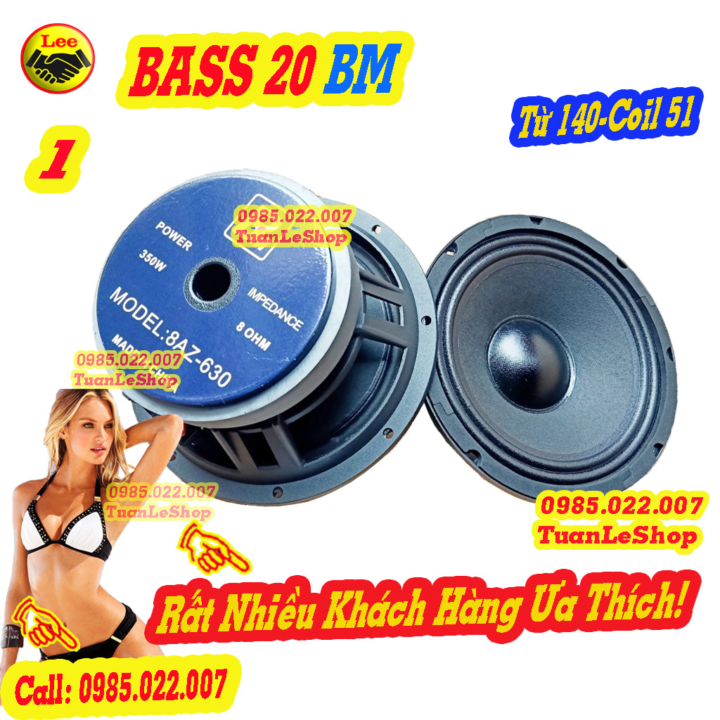 Loa 2 tac coi 51 bm cao cấp - giá 1 chiếc loa bass 20 - loa bass rời 20 bm chính hãng bass 20 côn 51 thay thế loa cây gia đình