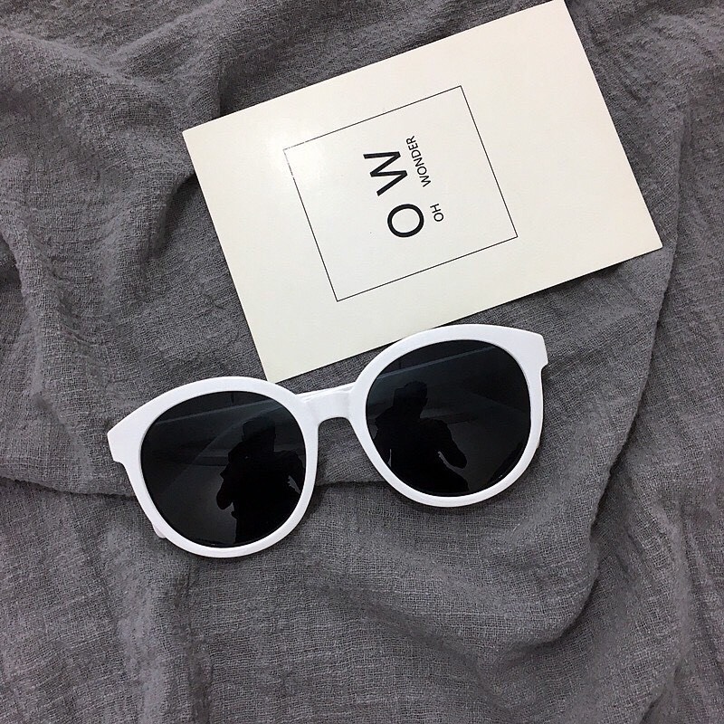 Mắt Kính Râm Chống Nắng Kính Mắt Nữ Thời Trang Viền Trắng Sành Điệu Siêu Xinh