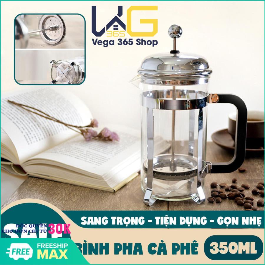 Brewing Vessel cafe French type 350ml (Silver)-coffee pot French press-used to make tea or coffee according to the method French press coffee juice-streamlined design, modern-superior material