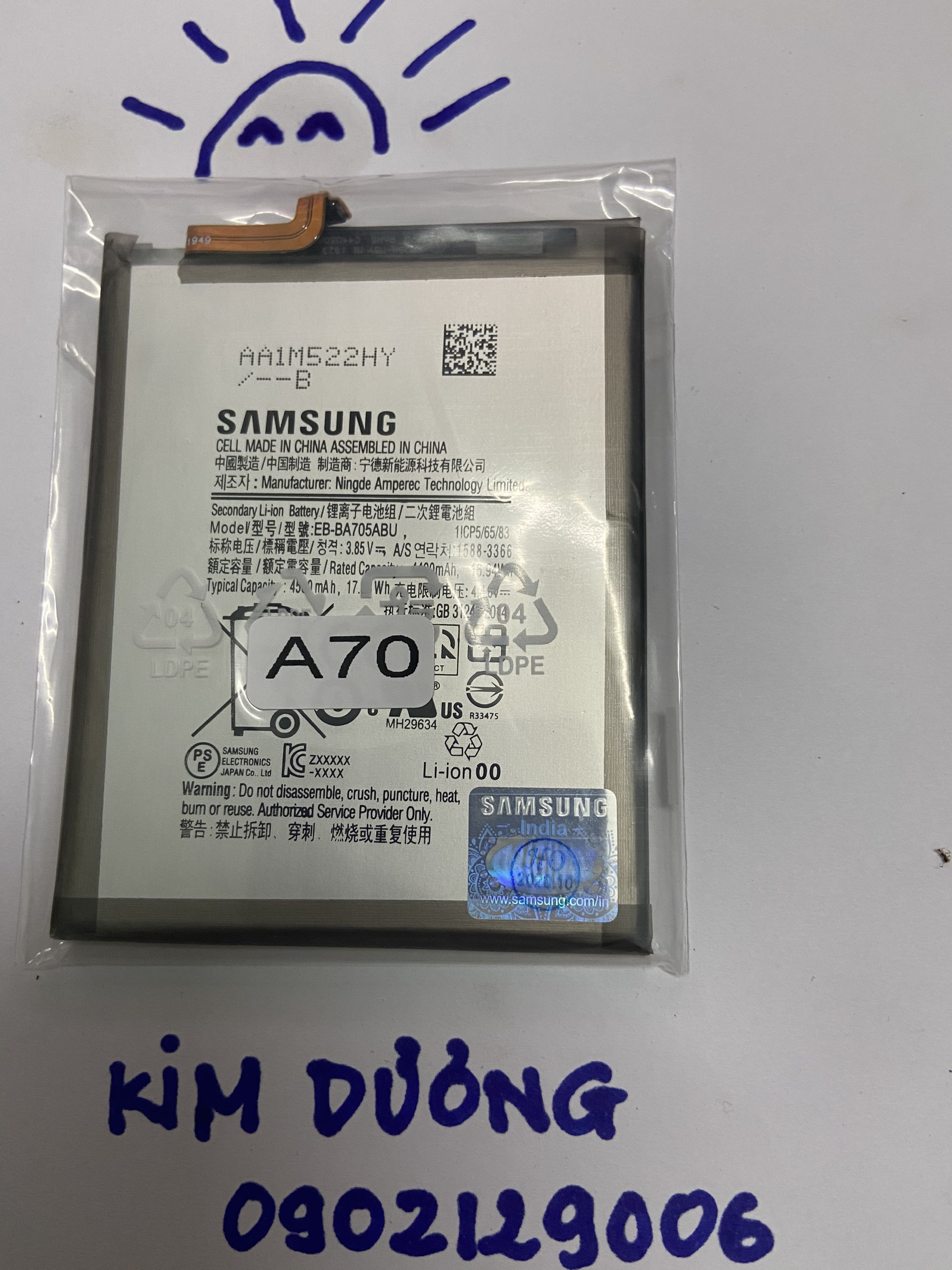 [HCM]Pin Samsung Galaxy A70 2019/ A705F (Mã pin : BA705ABU )