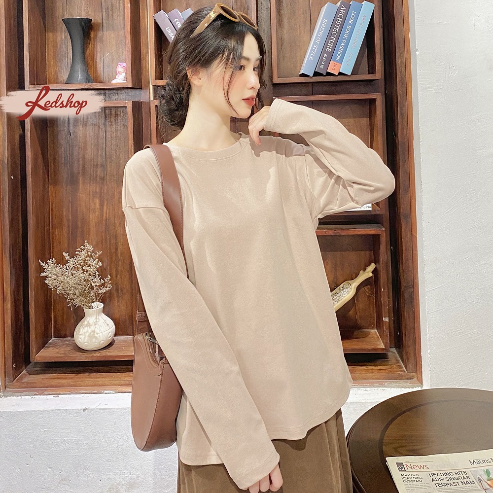Áo thun nữ Basic dài tay mềm mịn phong cách Hàn Quốc Red Shop 28020