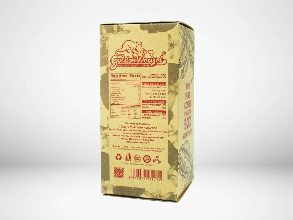 Cà Phê Hazelnut 250g Bột - Hộp Kraft Kính