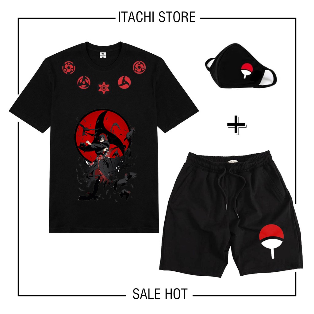 🔥 Mặt hàng ĐỘC ĐÁO 🔥 Áo phông Naruto Akatsuki Itachi Uchiha (Chỉ áo phông)