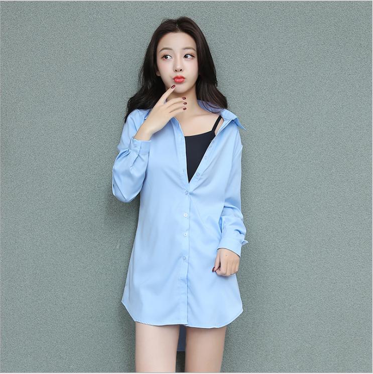 Áo sơ mi nữ dài tay TRƠN Basic Unisex Dáng Rộng Trắng Kiểu áo sơ mi tay dài form rộng suông HAIANH Store sm47
