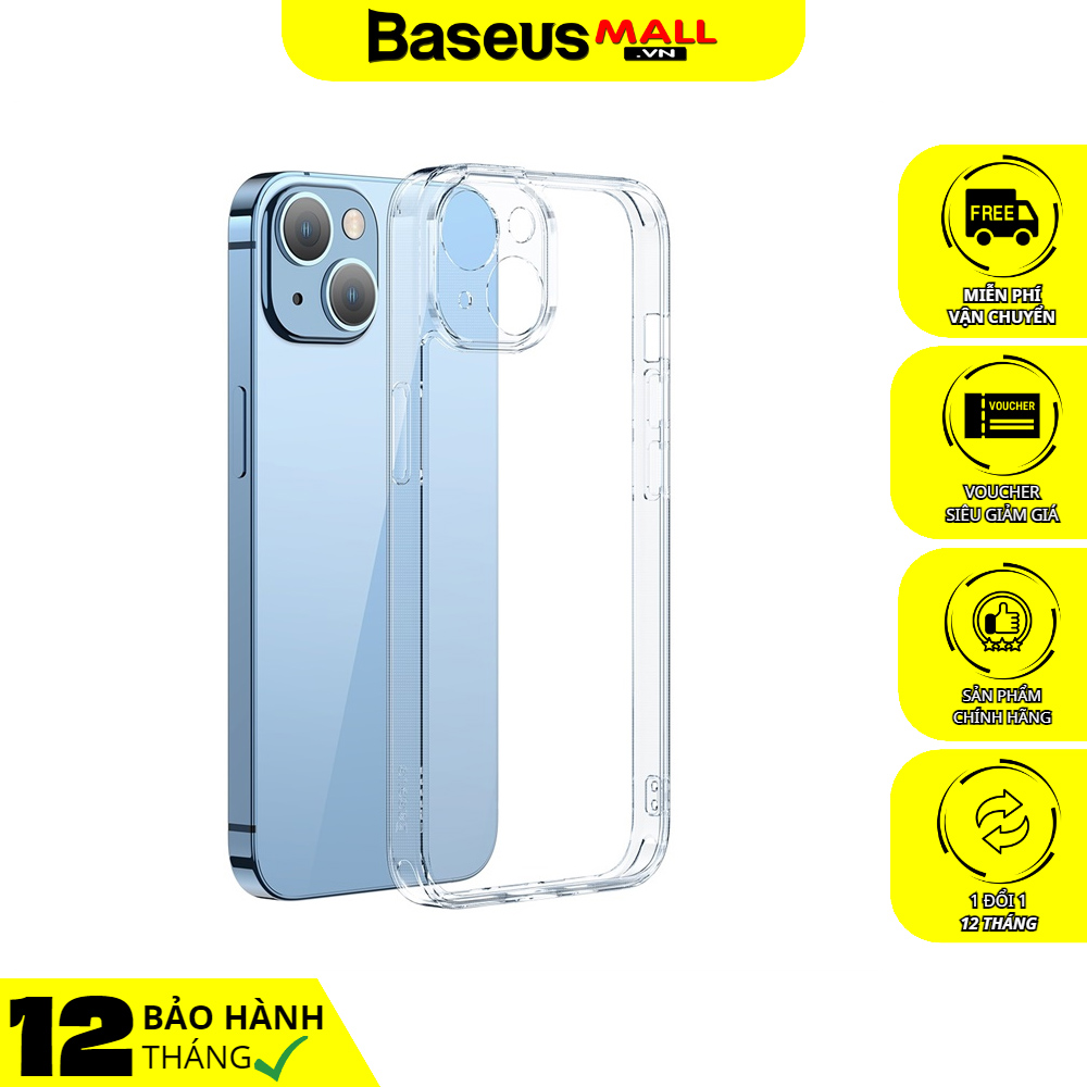 Ốp lưng cường lực viền dẻo chống sốc Baseus SuperCeramic Series Glass Case For I.P 14