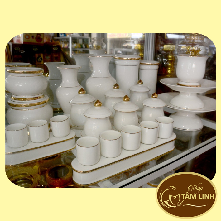 Ống Đựng Nhang Gốm Sứ Cao Cấp