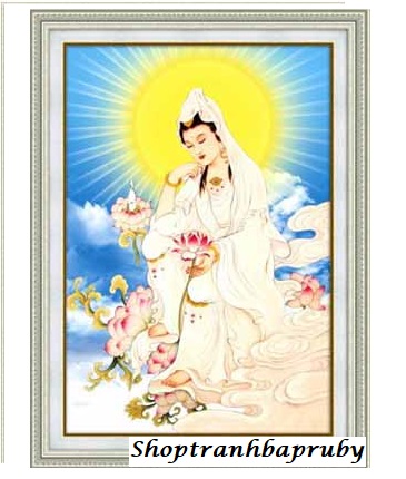 Tranh đính đá Mẹ Quân âm DF2288 kích thước 60 x 85 cm