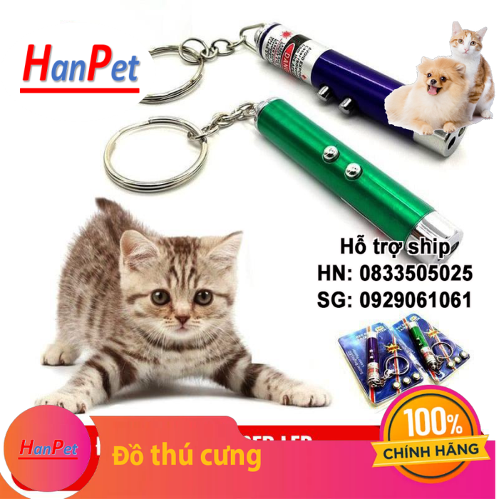 Hanpet - HPKM- Đồ Chơi Đèn Laser Led Cho Chó Mèo Tính Vui Nhộn, Khả Năng Giải Trí Cao, Có Thể Thay Pin