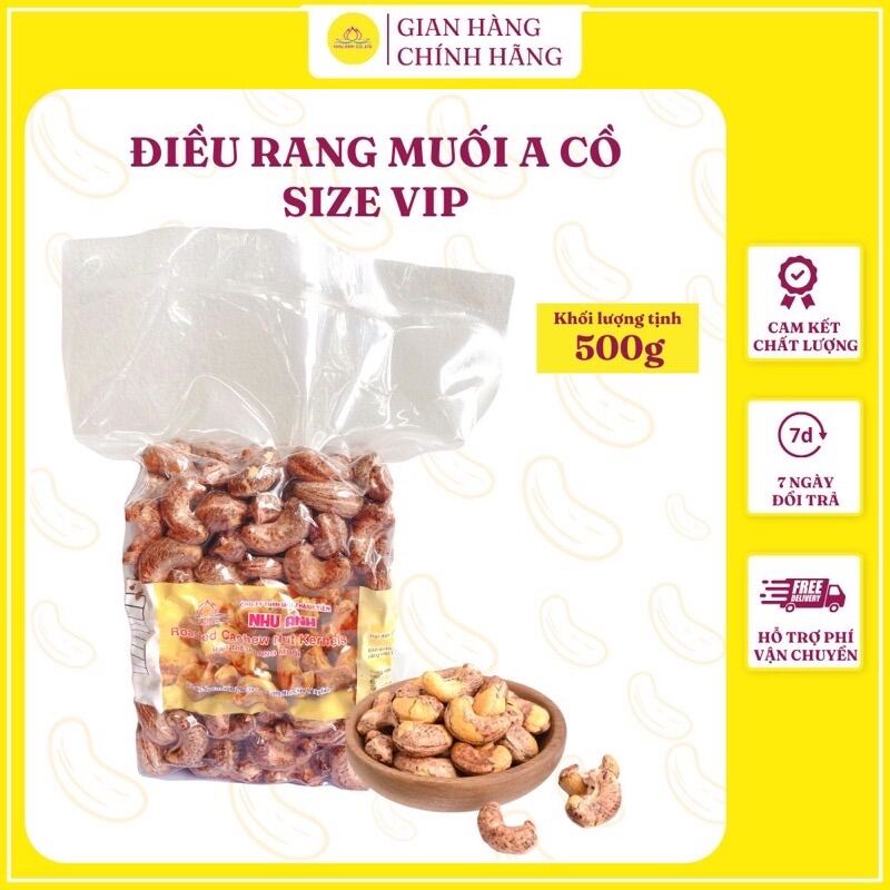 HẠT ĐIỀU RANG MUỐI A CỒ SIZE CHUẨN (A210)