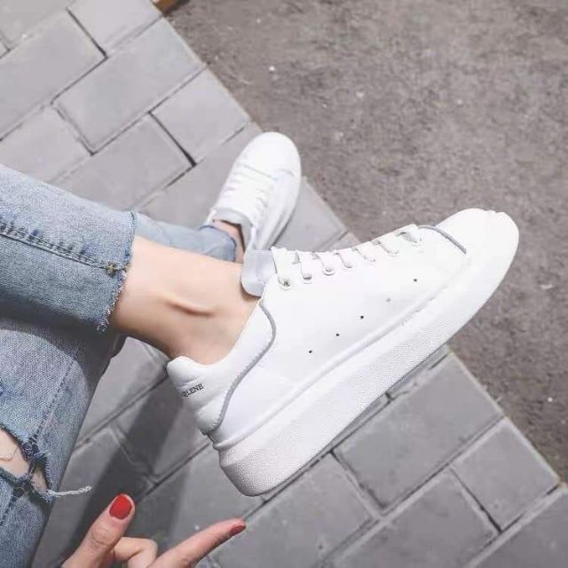 Giầy thể thao trắng phản quang nữ