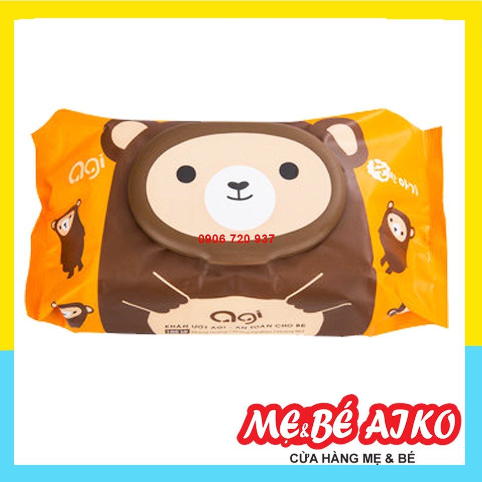 [HCM]Khăn Ướt Agi 100 Tờ Hình Con Gấu (Mẫu Mới)