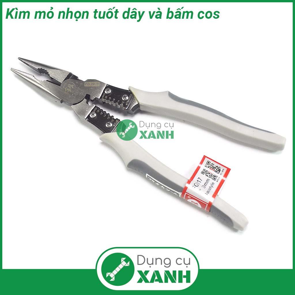 Kìm mỏ nhọn tuốt dây bấm cos chuyên dụng