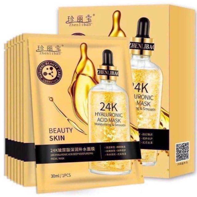 Mặt nạ vàng 24k dưỡng trắng sâu cho da