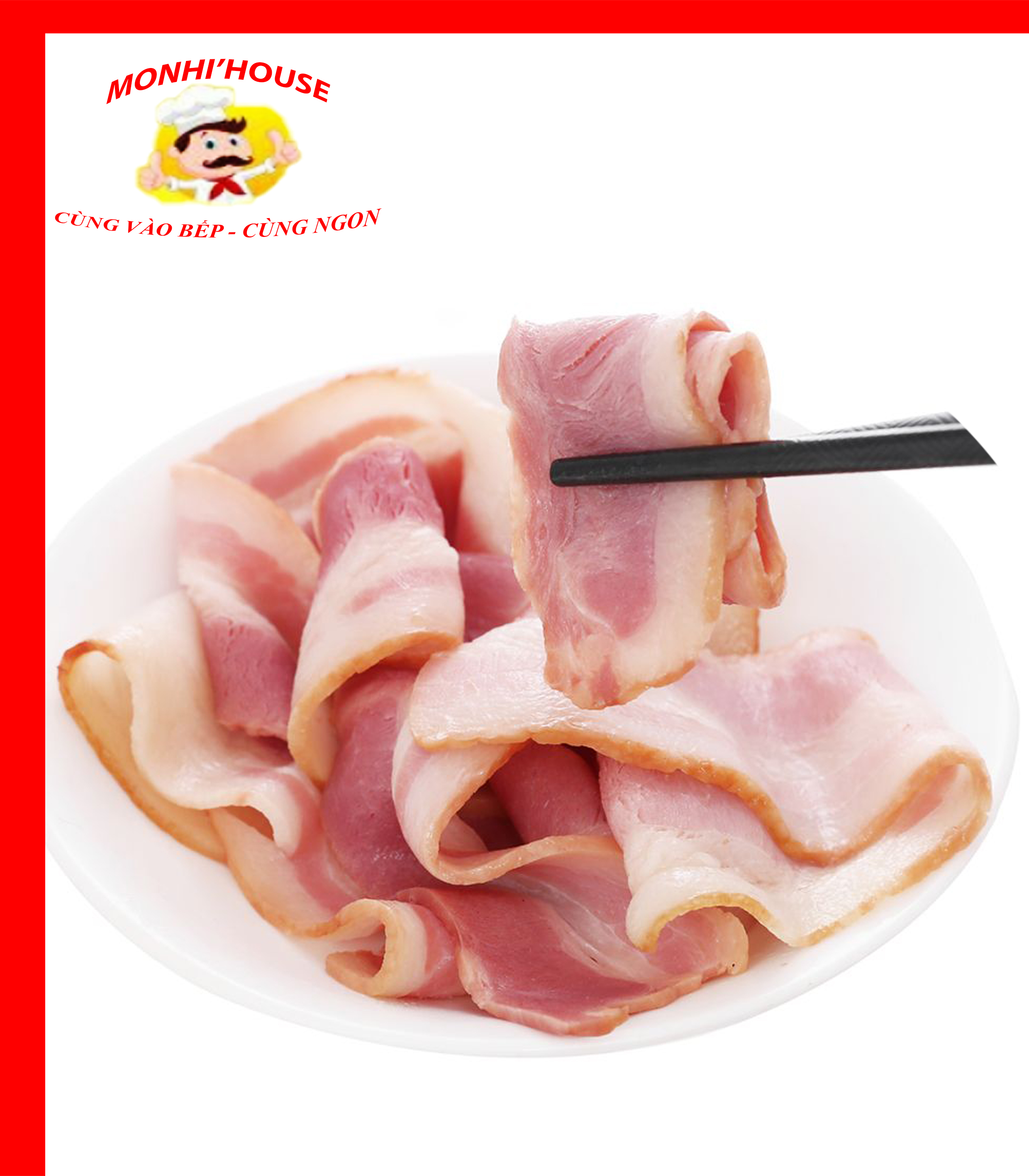 Gói 500g Thịt ba rọi xông khói