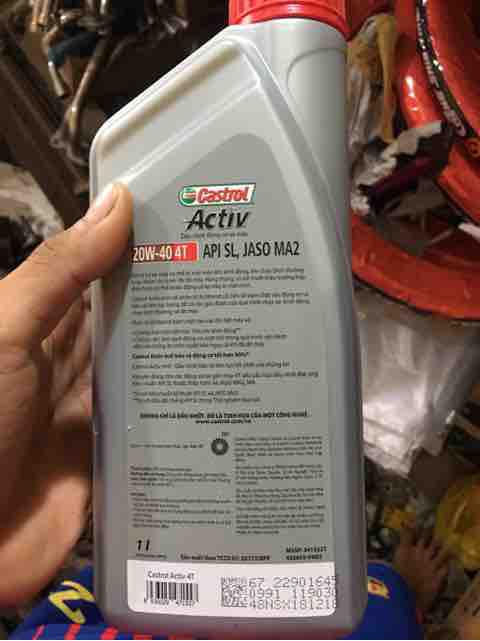 Nhớt castrol active 4t 20w-40 dành cho xe số