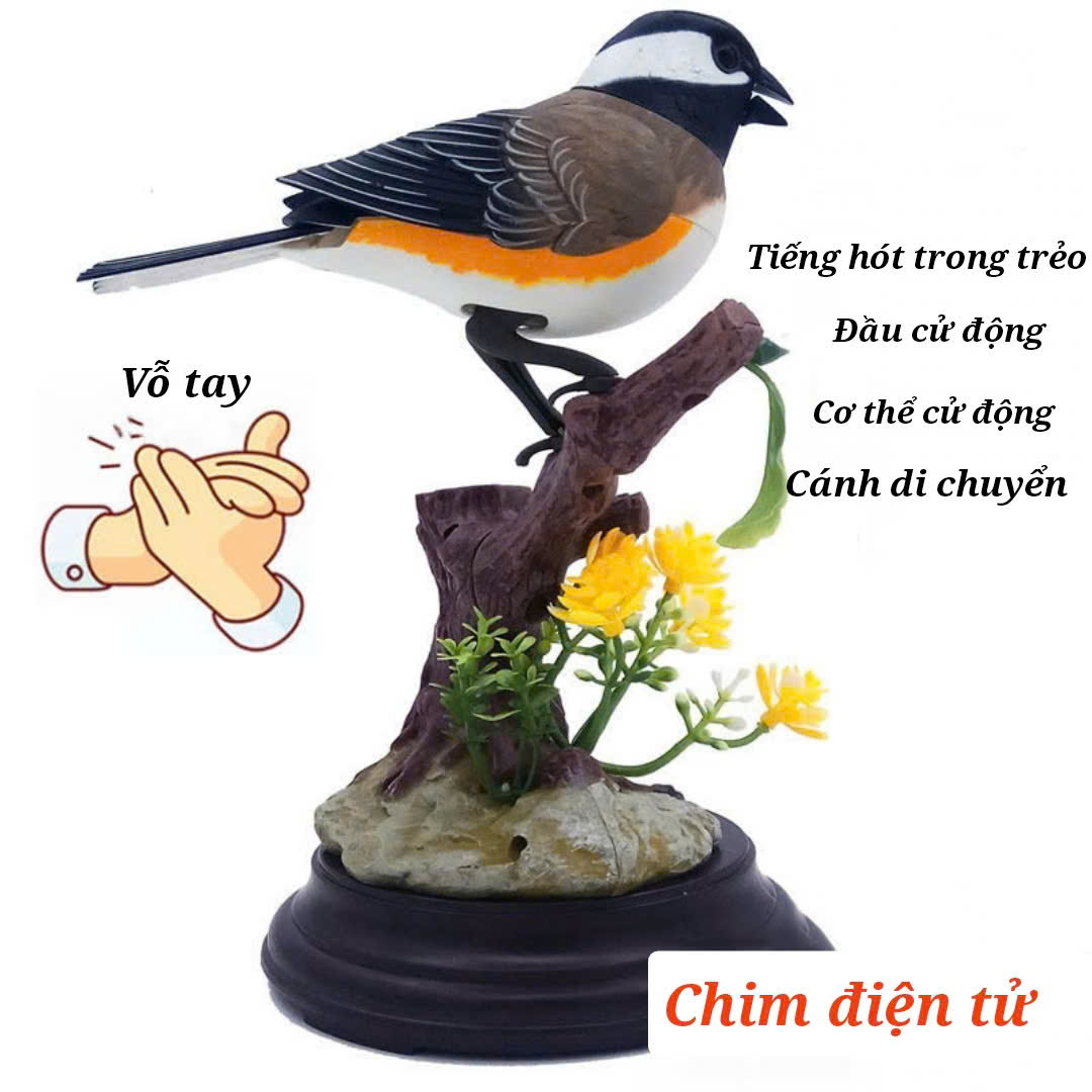 Chim điện tử tự hót khi có âm thanh
