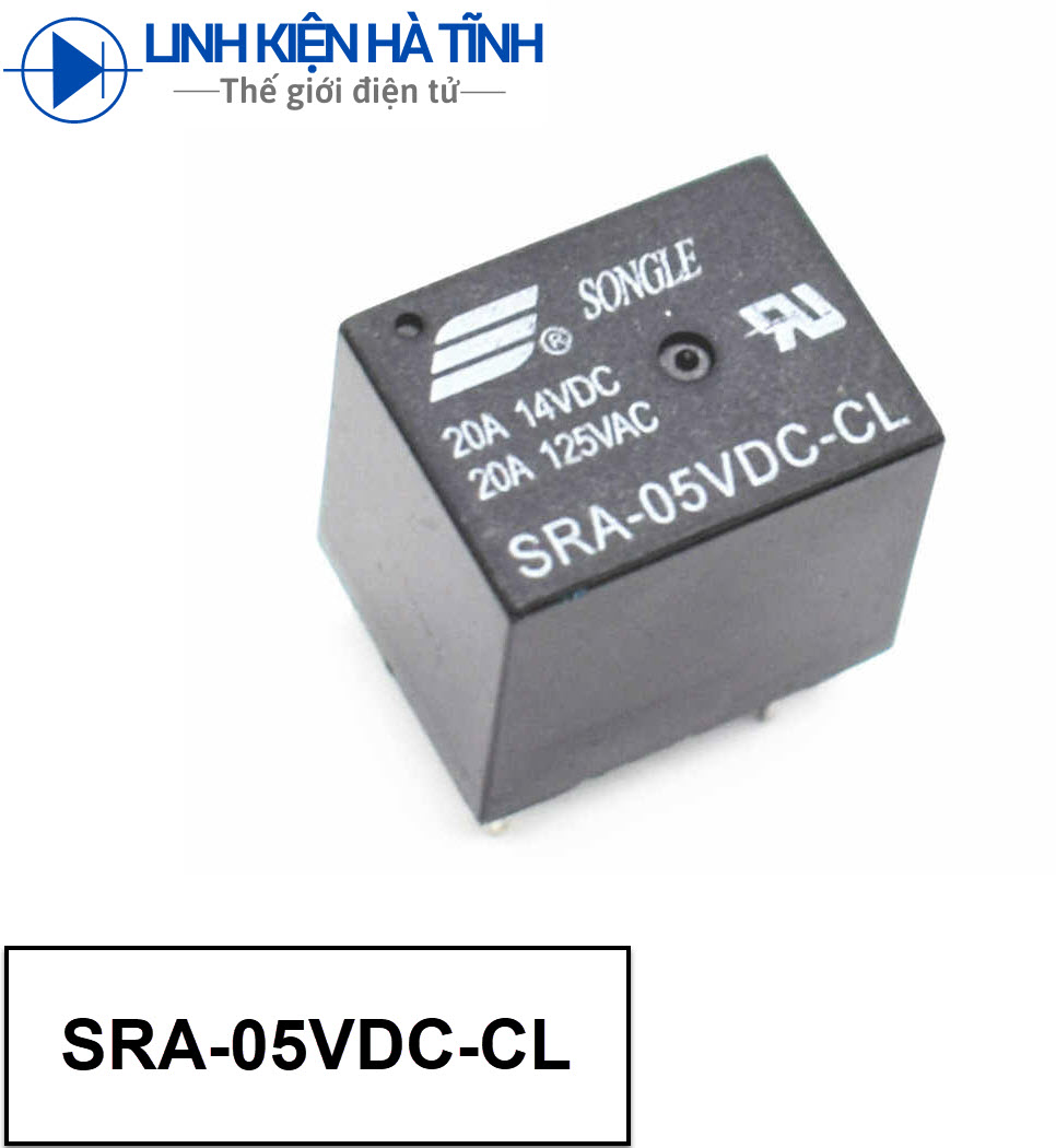 5 CON Original Songle relay SRA-05V 12V 24VDC-AL-CL T74 20A 5 chân SRA