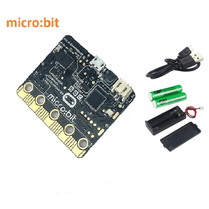 Kit Microbit - Kit học STEAM Micro bit - kèm cáp kết nối- đế pin
