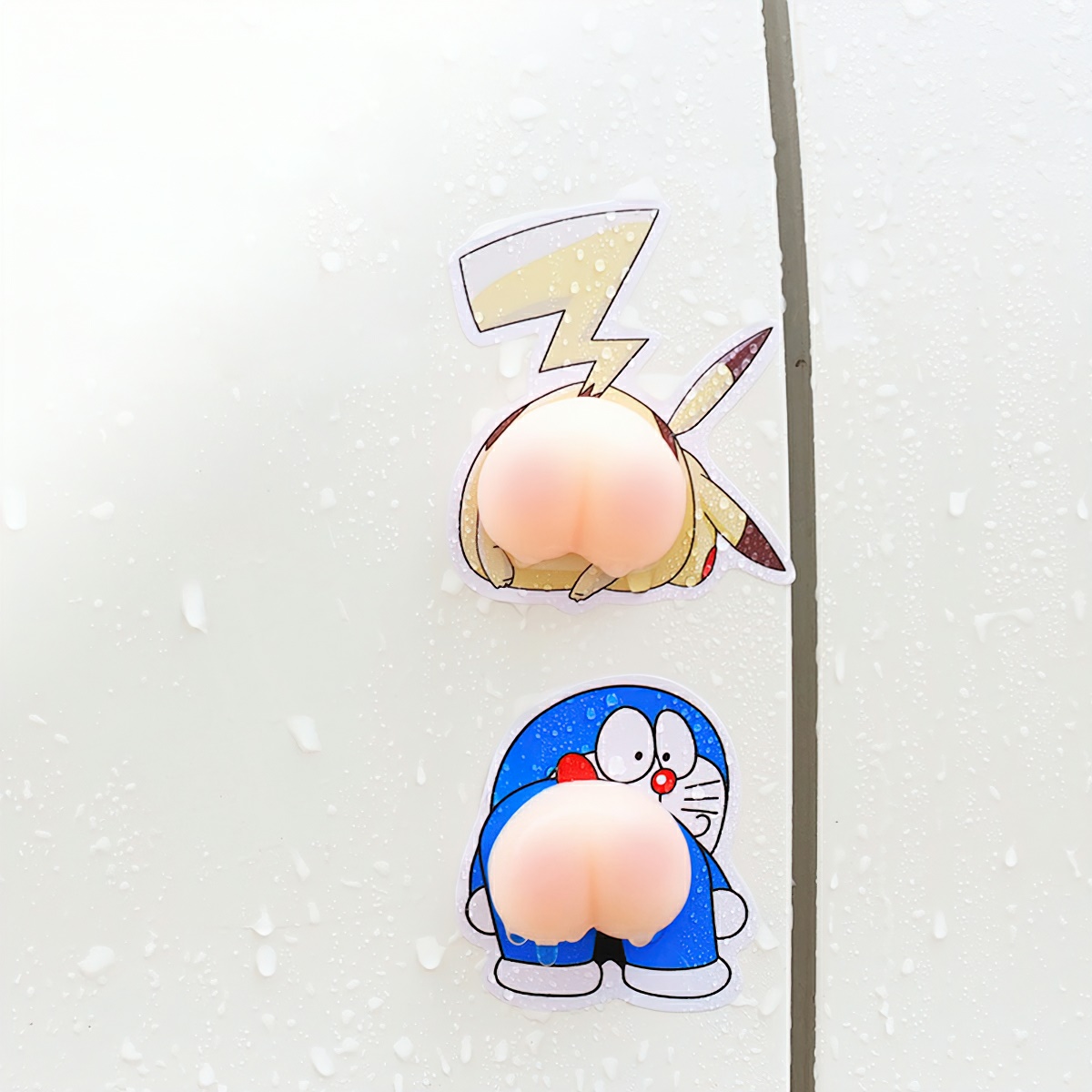 Combo of 2 Silicone Butt Shape Stickers Decorative Stickers
