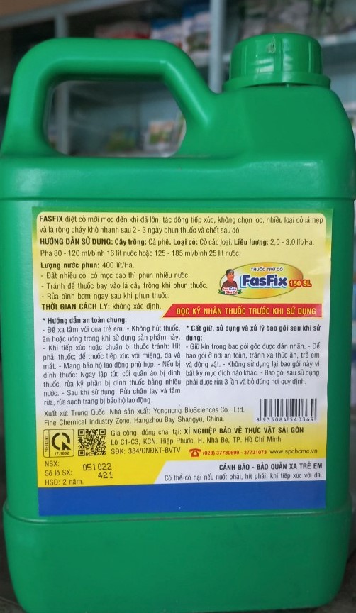Thuốc trừ cỏ FasFix 150SL 2 lít