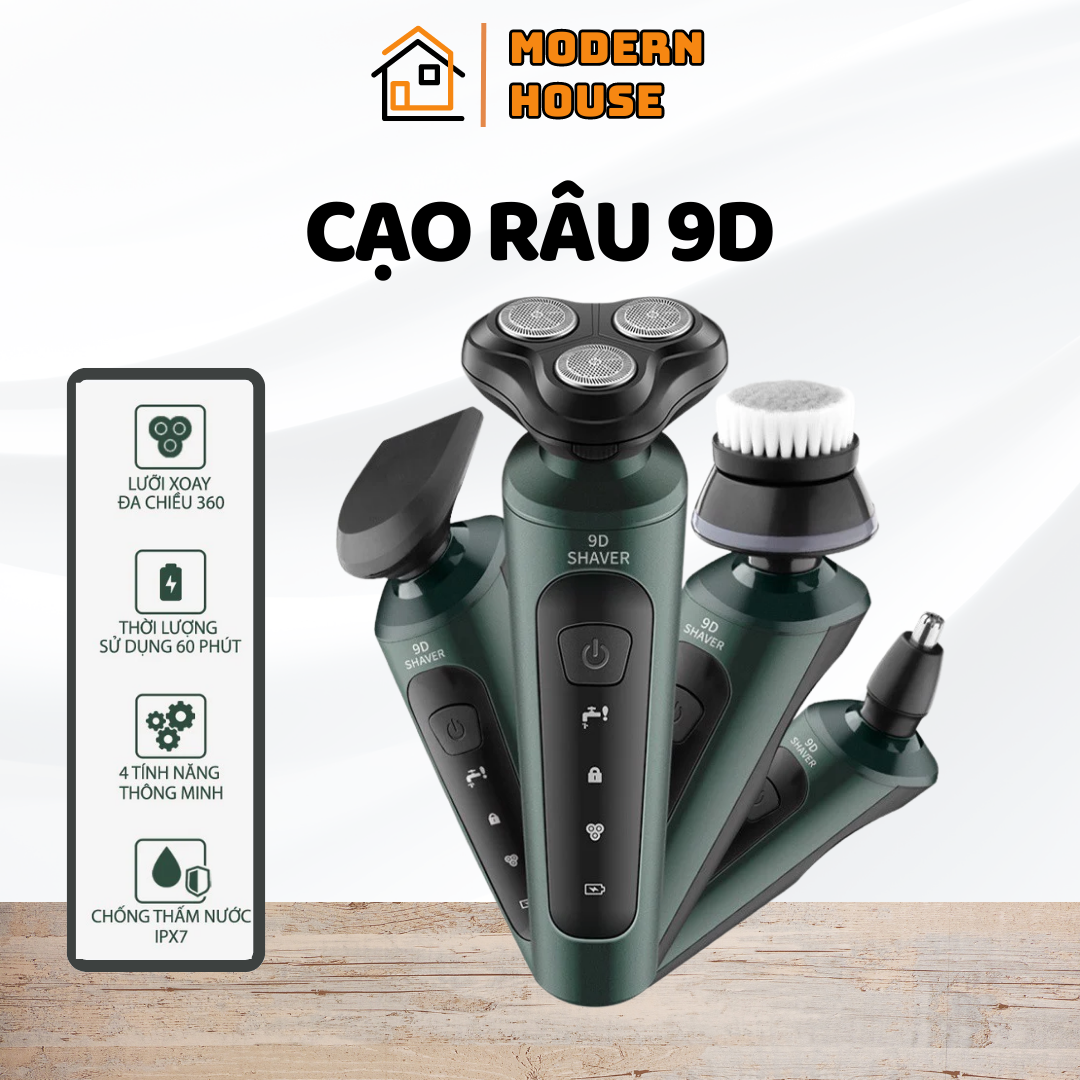 Cạo râu 9d, cạo râu đa năng thông minh 9in1, máy cạo râu 9d shaver xoay đa chiều 360 độ, tiện lợi, nhỏ gọn