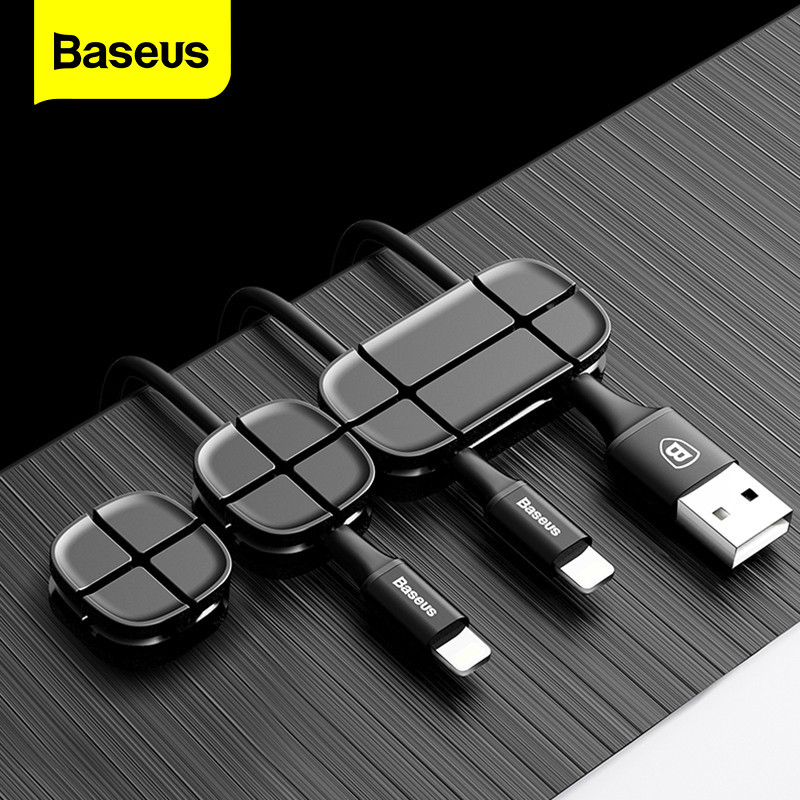 Bảng giá Baseus cuộn dây cáp silicon linh hoạt Bộ tổ chức cáp USB Quản lý dây cáp Giá đỡ kẹp cho chuột Tai nghe Tai nghe Phong Vũ