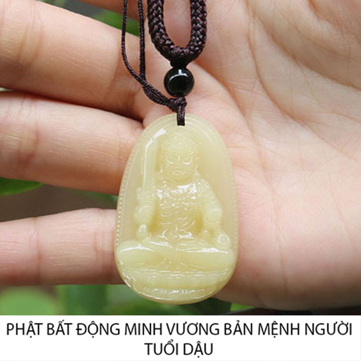 Dây chuyền mặt phật Bất Động Minh Vương size nhỏ - Phật bản mệnh tuổi Dậu - cầu bình an sức khỏe
