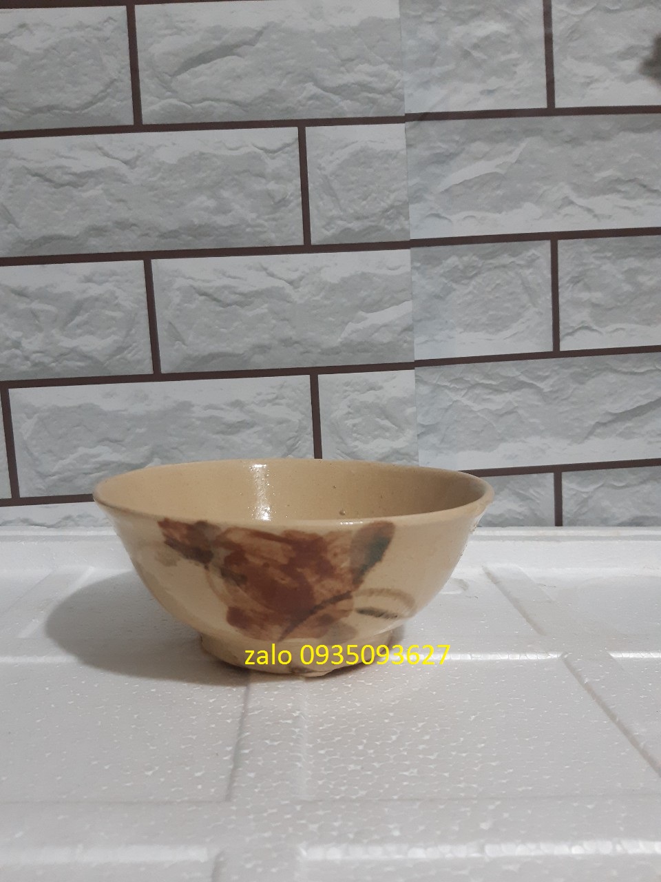 [HCM]Tô xưa 18 cm hoa huệ lớn