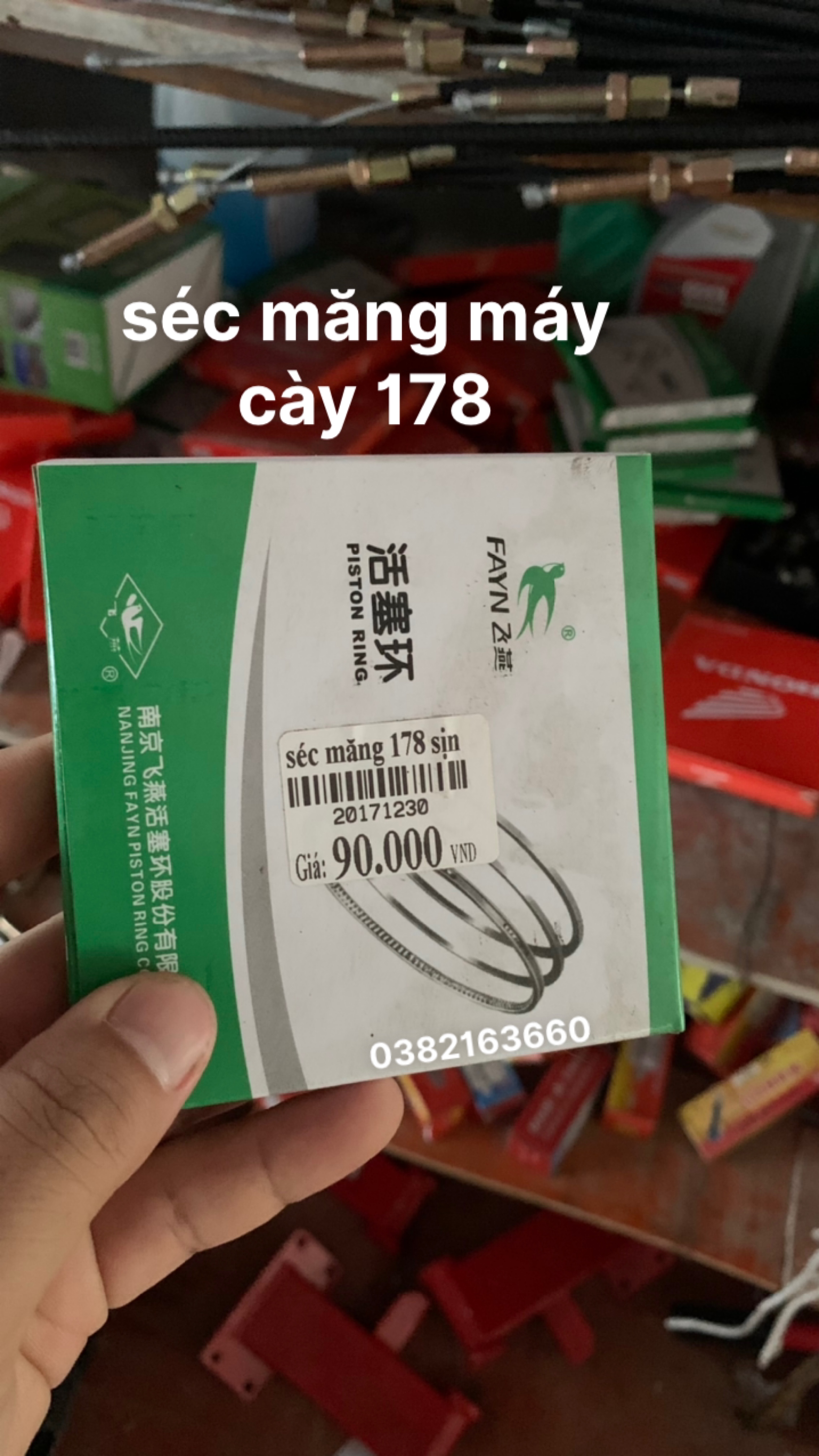 2 Bộ Séc Măng Máy Cày 178  Máy Dầu ( HGSHOPP )